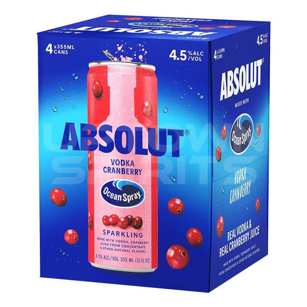 Absolut Cocktails Ocean Spray 4pk RTD