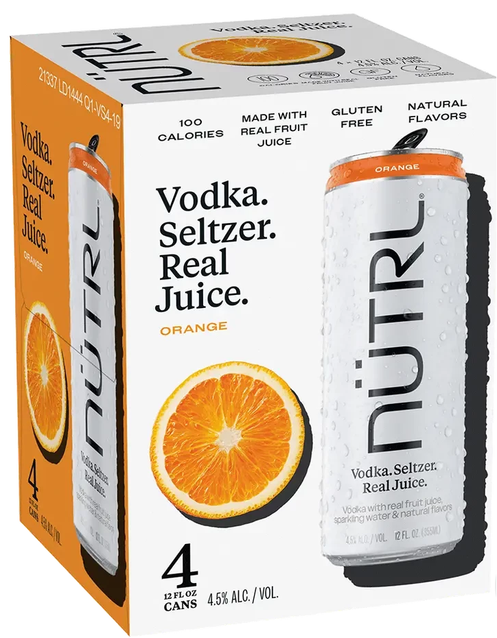 NUTRL Orange Seltzer 4PK