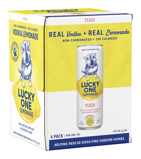Lucky One Peach 4pk Hard Lemonade