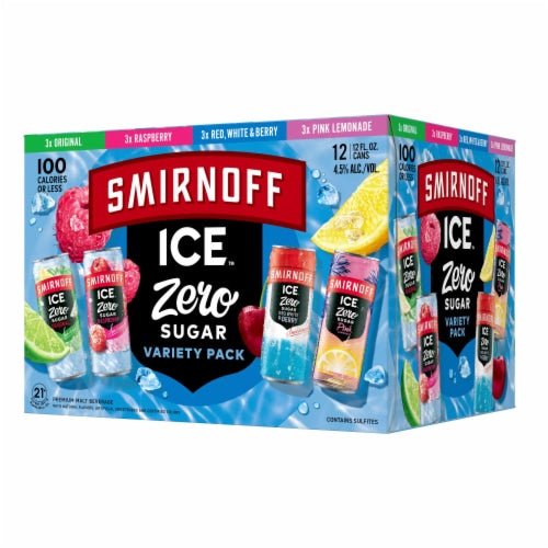 Smirnoff Ice Zero Sugar Variety 12pk Coolers