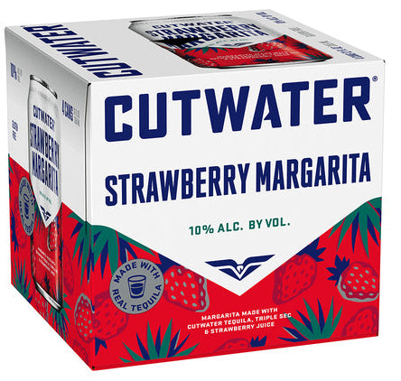 Cutwater 4pk Strawberry Margarita Cocktails